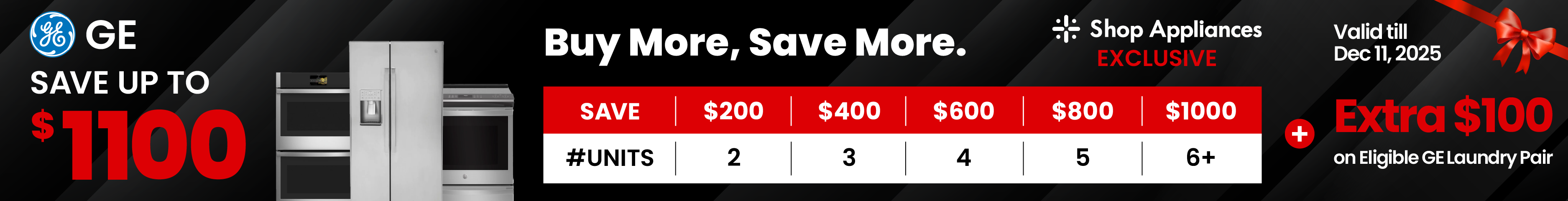 GE kitchen packages savings banner